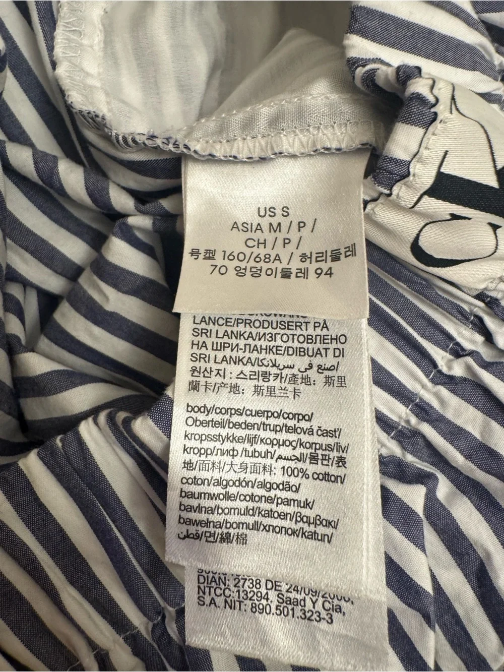 Calvin Klein Blue and White Striped Men’s Cotton Shorts